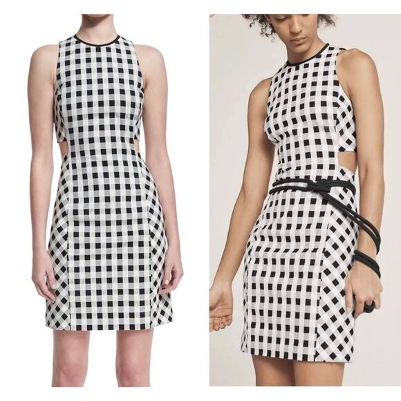 NWT $550 Rag & Bone Tahoe Check Cut Out Dress - Picture 3 of 8